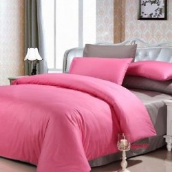 Sprei Polos pink-candy-vs-abu-abu